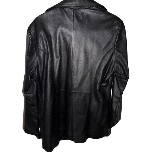 Vintage 90s Wilsons black Leather Maxima Leather Jacket - large - Picture 7 of 12